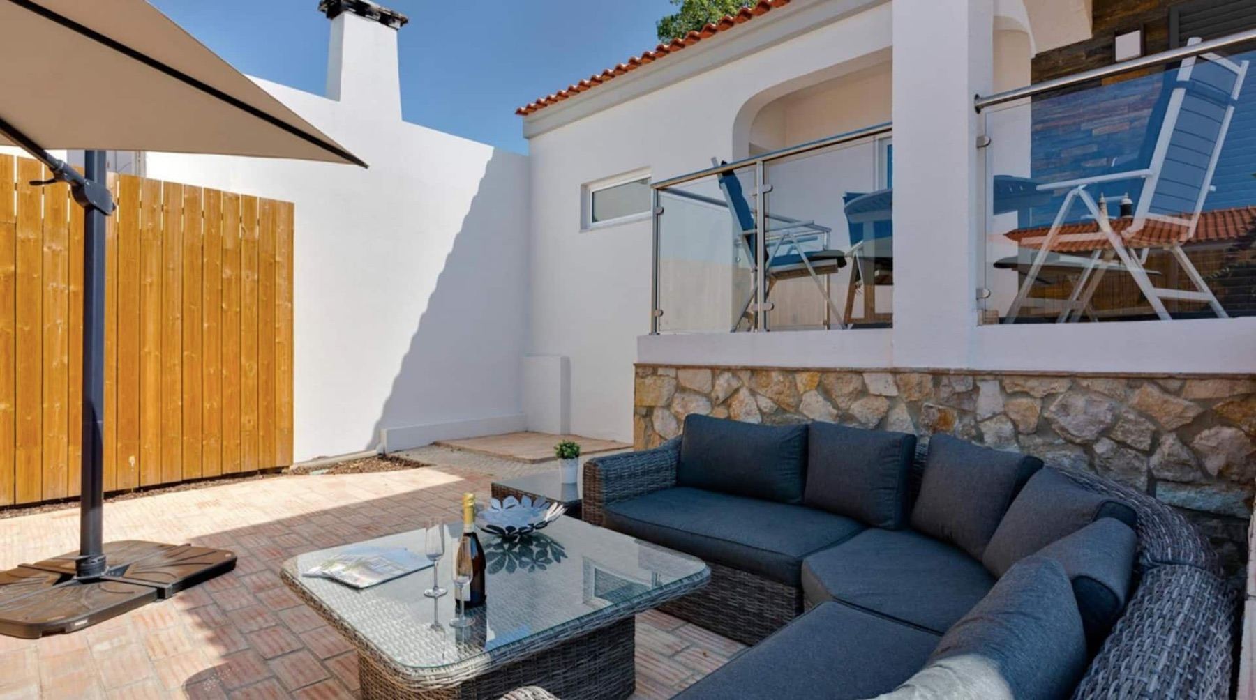 Villa Verde sheltered terrace lounge seating
